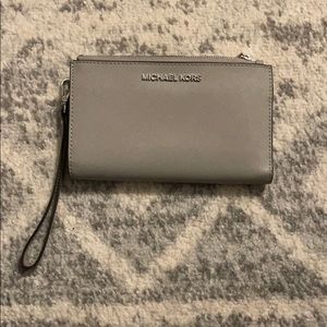 Gray Michael kors wristlet